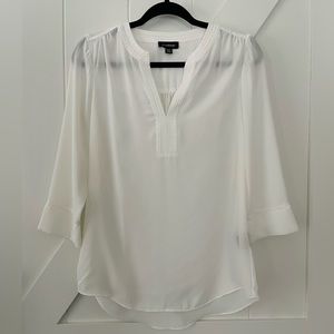 Le Chateau sheer tunic blouse 3/4 sleeve XS